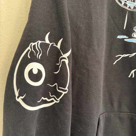 SpongeBob SquarePants Hoodie Adult Small Black H&M Baggy Sweatshirt - Picture 2 of 8